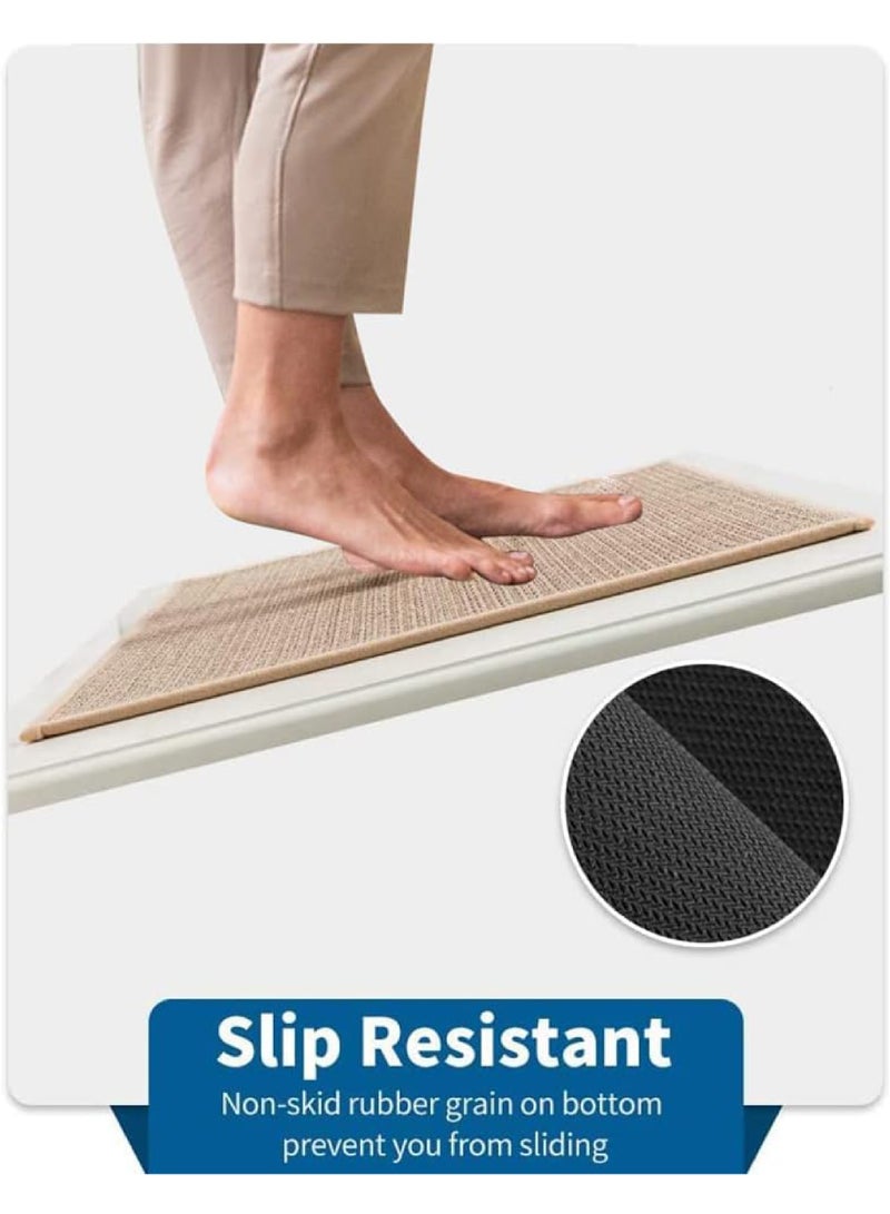 روك بو السجاد المطبخ والسجادة قابلة للغسيل [2 جهاز كمبيوتر شخصي] غير انزلاق المطاط الطبيعي المطبخ سجادة للطابق الجاري مجموعة للطابق المطبخ الجبهة من المغسلة، الممر، غرفة الغسيل 44 سم * 75 سم + 44 سم * 120 سم - Image 4