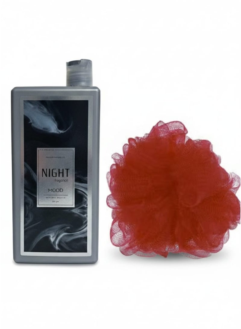 مود جل استحمام نايت 750 جم + لوفا متعددة الألوان