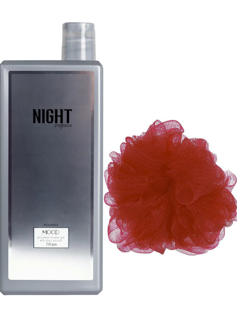 MOOD Mood Shower Gel Night 750 Gm + Lofa Multi Color  - Image 1
