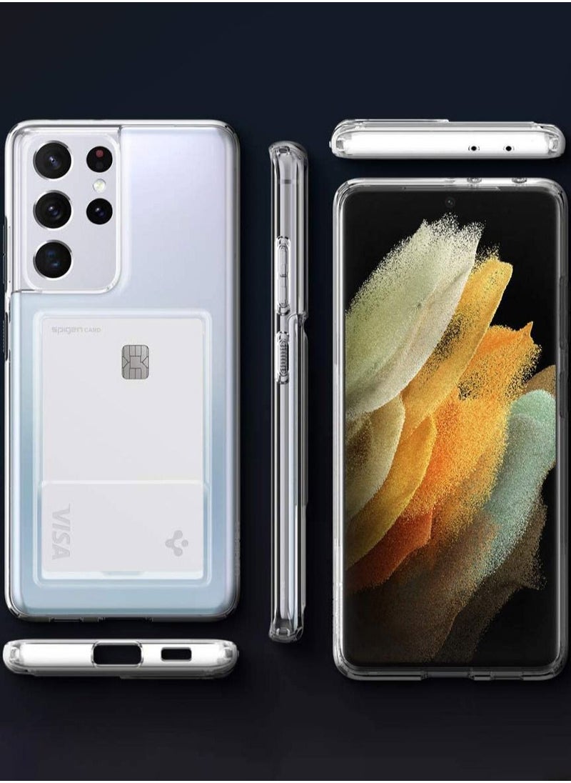 Spigen - غطاء حماية كريستال سلوت لهاتف سامسونج جالكسي S21 ألترا - شفاف للغاية - Image 1