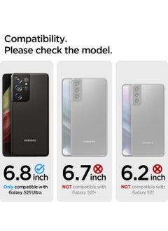 Spigen غطاء حماية كريستال سلوت لهاتف سامسونج جالكسي S21 ألترا - شفاف للغاية  - Image 3