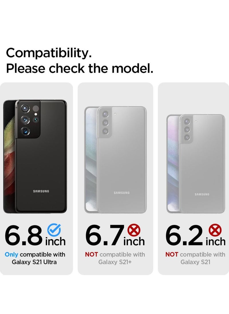 Spigen - غطاء حماية كريستال سلوت لهاتف سامسونج جالكسي S21 ألترا - شفاف للغاية - Image 1