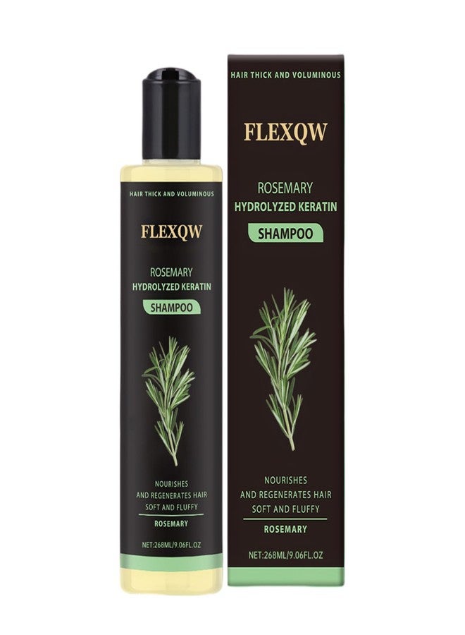 FLEXQW Rosemary Shampoo 268ml/9.06fl oz Rosemary hair growth ; Nourishing.No irritation hair dye, home use foam, fragrant anti-dandruff shampoo - Image 1