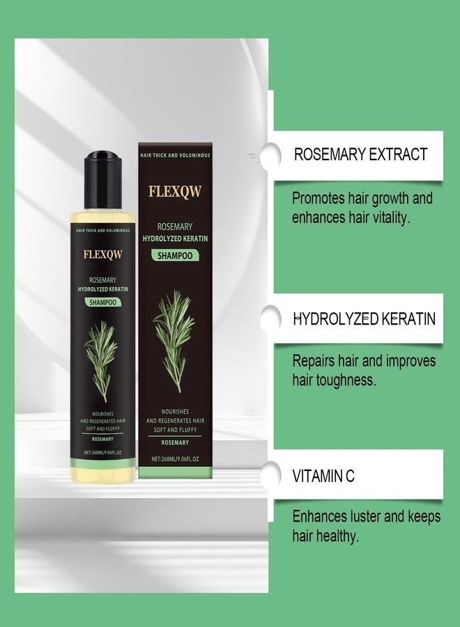 FLEXQW Rosemary Shampoo 268ml/9.06fl oz Rosemary hair growth ; Nourishing.No irritation hair dye, home use foam, fragrant anti-dandruff shampoo - Image 5