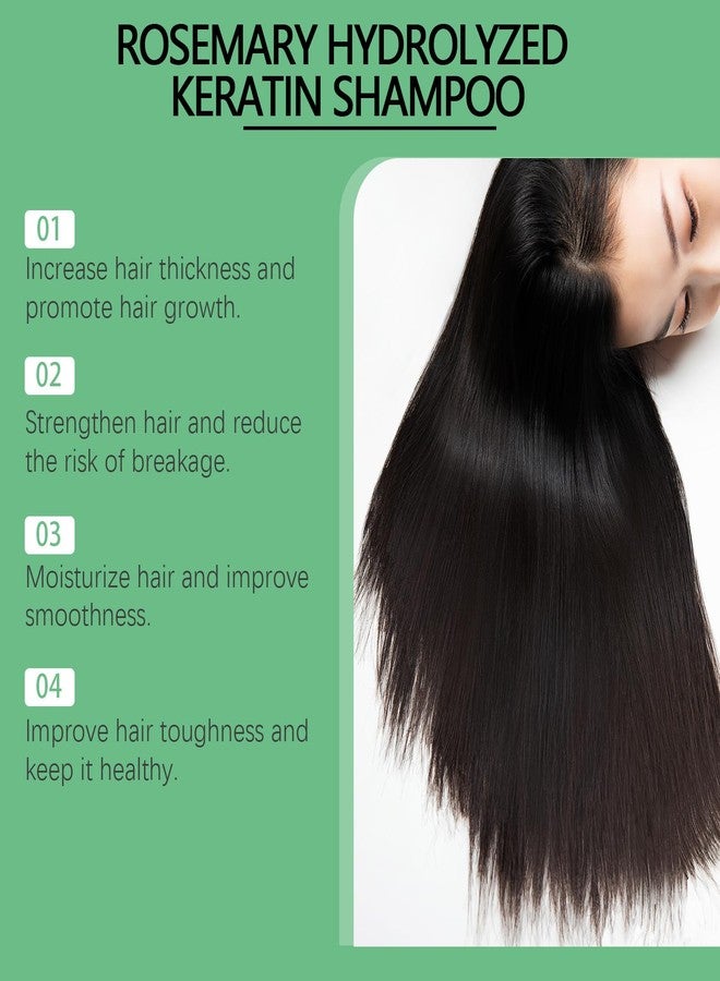 FLEXQW Rosemary Shampoo 268ml/9.06fl oz Rosemary hair growth ; Nourishing.No irritation hair dye, home use foam, fragrant anti-dandruff shampoo - Image 2