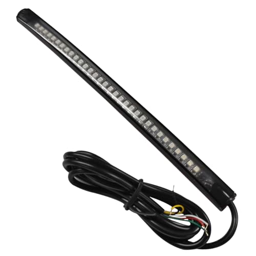 ZIMISI Universal LED Strip Tail Brake Stop Light 8 Flexible Car LED License Plate Tail Light Bar Waterproof Motorcycle Brake Light Car Led Lights for Quad Scooter Cruiser Off Road - Image 1