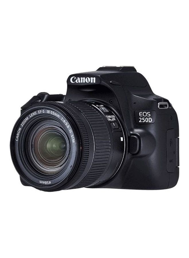 كانون كاميرا رقمية EOS 250D بعدسة أحادية عاكسة بدقة 24.1 ميجابيكسل مع عدسة ببعد بؤري 18-55 مم - Image 1