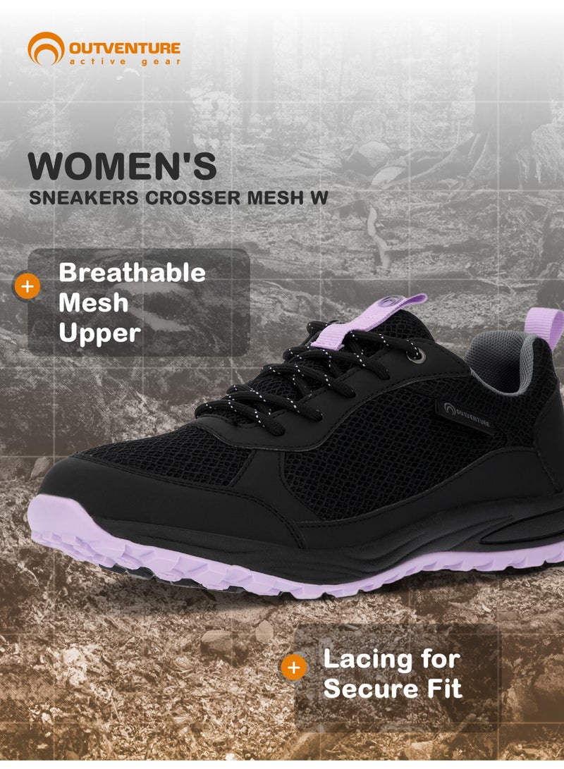 Outventure Women's Sneakers – Black Lightweight Outdoor Shoes with Breathable Mesh Upper and High-Traction Sole - Image 3
