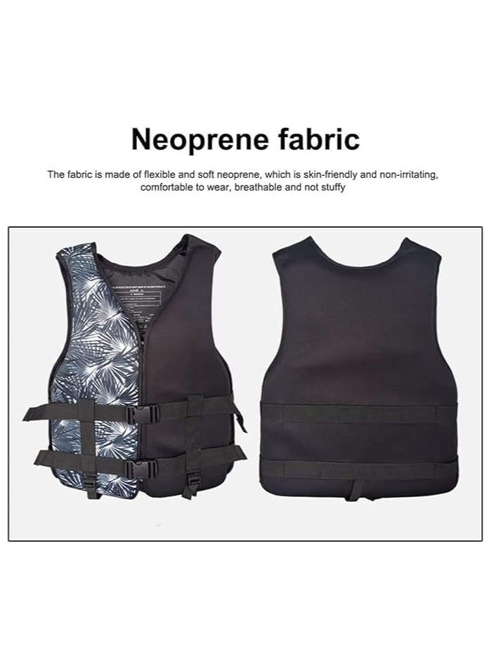 ريبنيو سترة نجاة للسباحة احترافية فائقة النعومة من مادة النيوبرين مقاس كبير من 60 إلى 75 كجم - أسود - Image 3