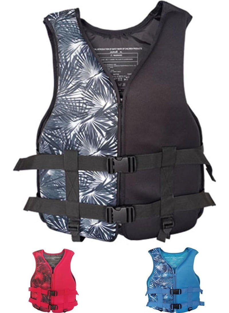 ريبنيو سترة نجاة للسباحة احترافية فائقة النعومة من مادة النيوبرين مقاس كبير من 60 إلى 75 كجم - أسود - Image 2