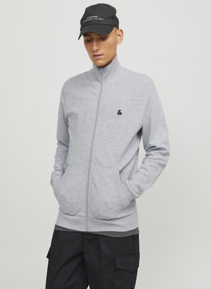 JACK & JONES Logo Print Zip Throgh Sweatshirt  - Image 1