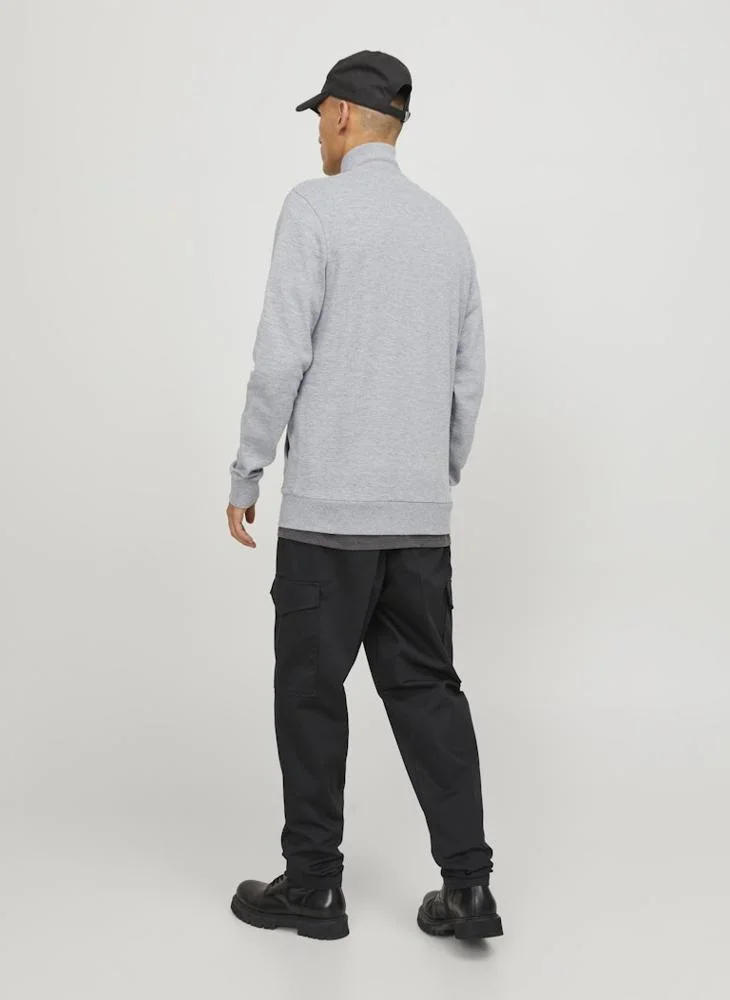 JACK & JONES Logo Print Zip Throgh Sweatshirt