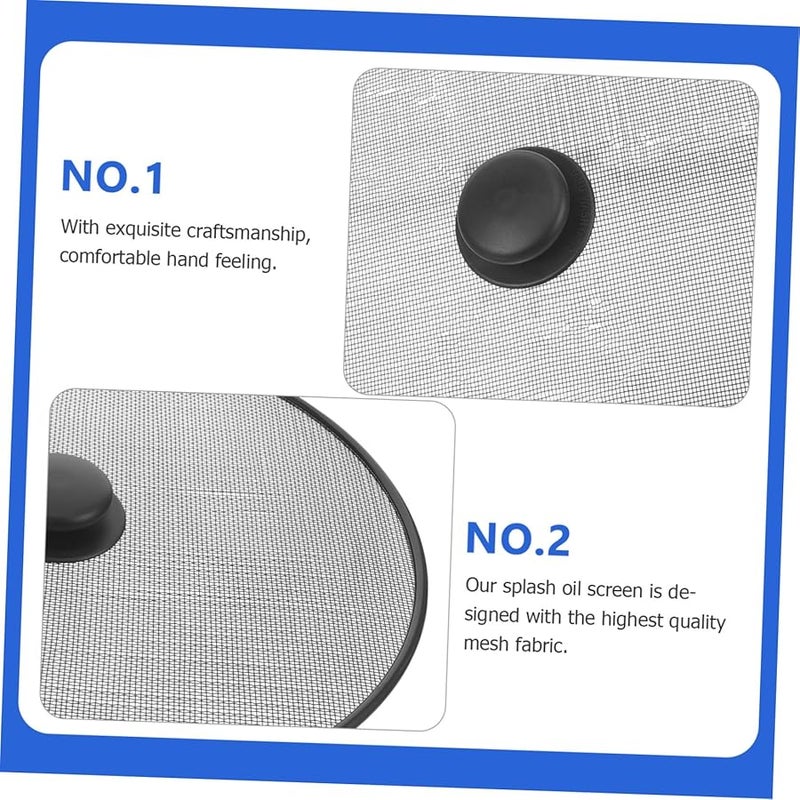 Stainless Steel Splatter Guard Screen With Anti Scald Handle For Home And Restaurant Cooking - Image 4