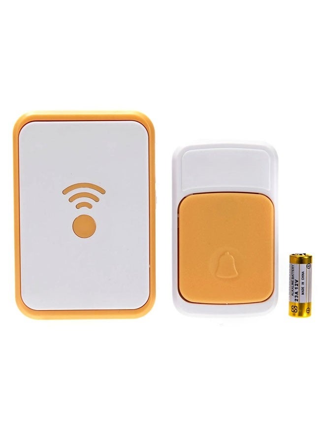 LAWAZIM Wireless Doorbell - Battery Operated Doorbell Kit with 1 Transmitter, 1 Receiver, Battery, Adjustable Volume and Chime - Ideal for Home, Office, Apartment, Shop, and Classroom Use - Gold - Image 2