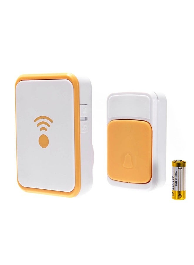 LAWAZIM Wireless Doorbell - Battery Operated Doorbell Kit with 1 Transmitter, 1 Receiver, Battery, Adjustable Volume and Chime - Ideal for Home, Office, Apartment, Shop, and Classroom Use - Gold - Image 1