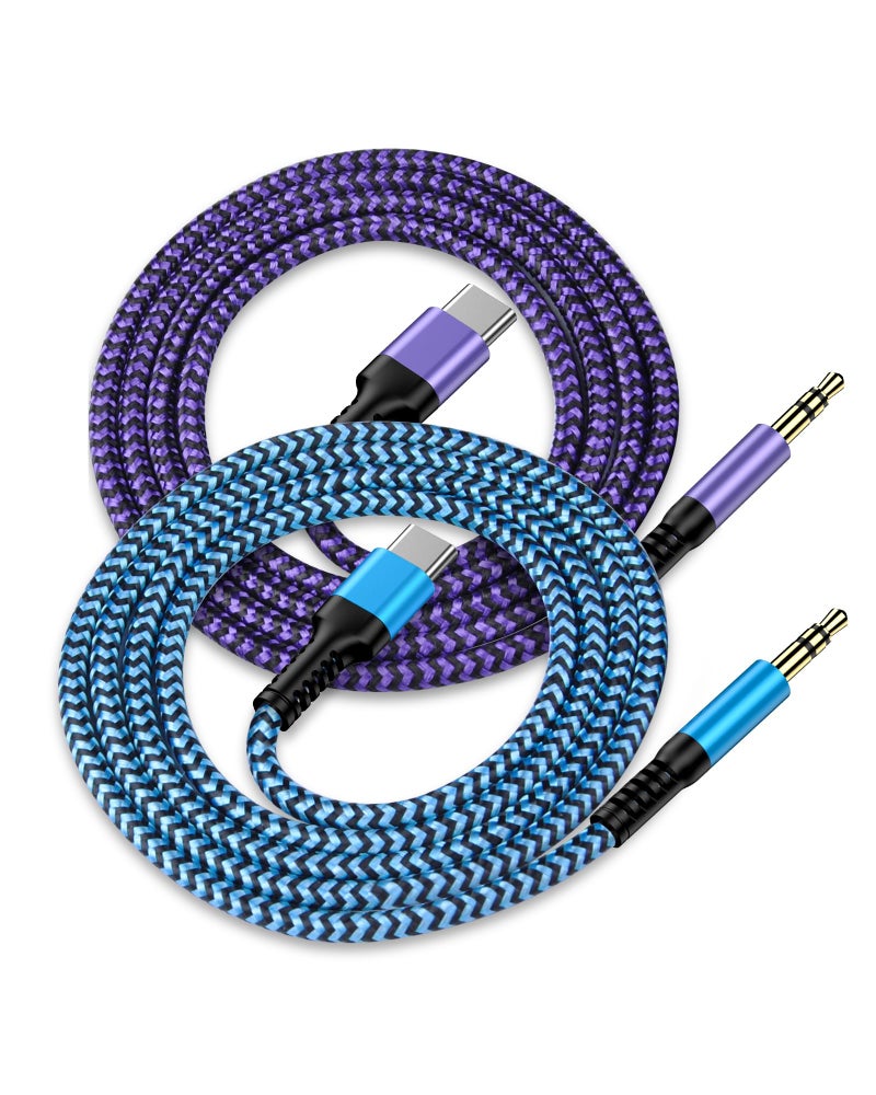 Haoano Aux Cord to USB C, [2Pack/3.3ft] USB C to 3.5mm Audio Aux Jack Cable, Type C to AUX Headphone Jack Male Cable for Car/Home Stereo Speaker for iPhone 17 16 15 Pro Max Plus Galaxy S25 S24Ultra Pixel - Image 1