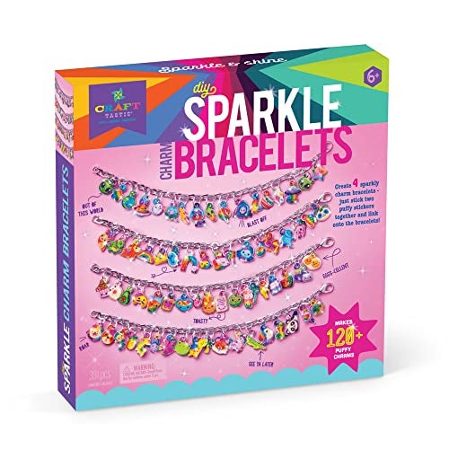 Craft Tastic Crafttastic DIY Puffy Charm Bracelets Kit Make Your Own Jewelry Ages 6 9 Inch - Image 1