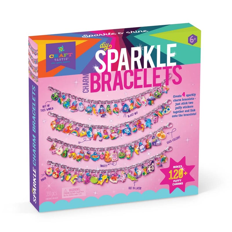 Craft Tastic Crafttastic DIY Puffy Charm Bracelets Kit Make Your Own Jewelry Ages 6 9 Inch - Image 4