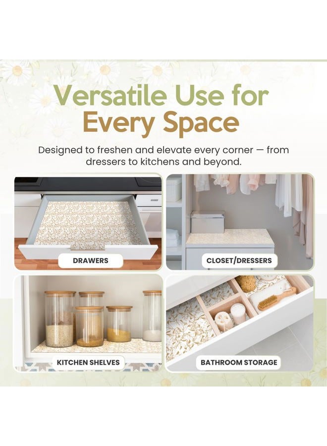 Linda's Essentials Chamomile Scented Drawer Liners for Dresser Drawers (10 Large Sheets, 19.7" x 14.4") - Non Adhesive Drawer Paper Liner for Bedroom Dresser & Closet Shelves by Linda's Essentials - Image 5
