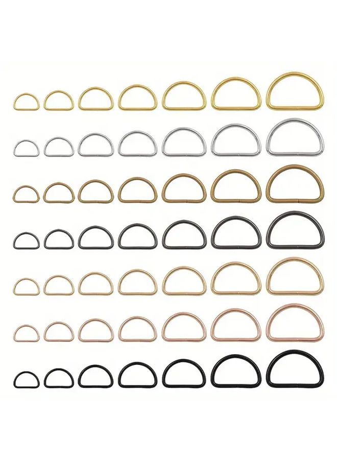 20pcs Black 15mm Metal D Ring Buckles For Backpacks Straps Bags And Pet Collars - Image 1