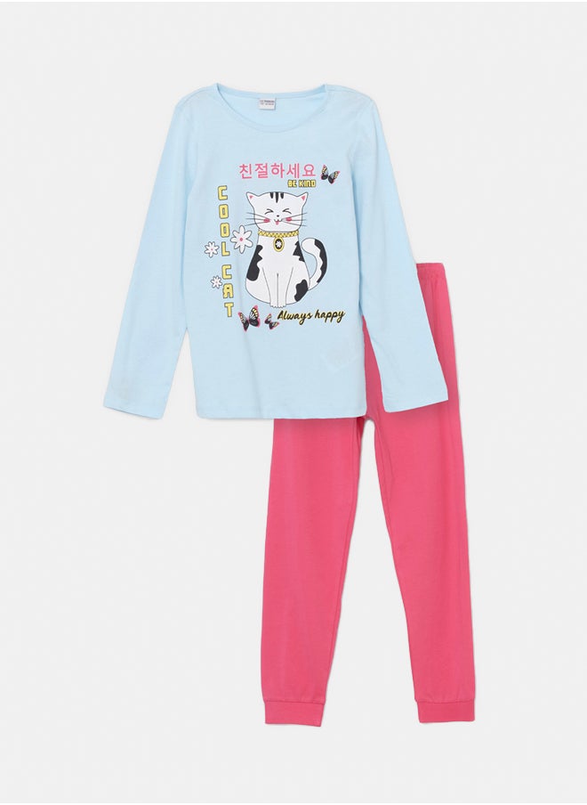 Crew Neck Girls Pajama Set - pzsku/ZC24F9A9793948F2B2DDEZ/45/_/1740510961/15c2a873-f3d9-4809-8ecc-a7850fc59599