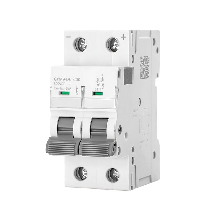 GYM9 DC MCB 2P 16A 6KA 500V قاطع دائرة مصغر للتيار المستمر قاطع تيار مستمر للطاقة الشمسية - Image 4