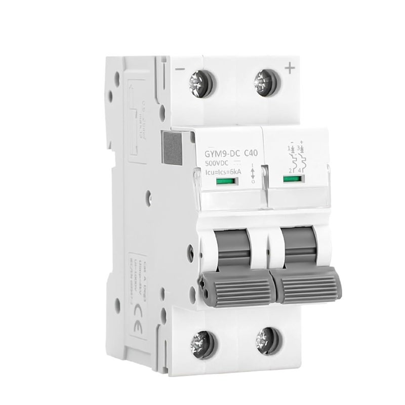 GYM9 DC MCB 2P 16A 6KA 500V قاطع دائرة مصغر للتيار المستمر قاطع تيار مستمر للطاقة الشمسية - Image 3