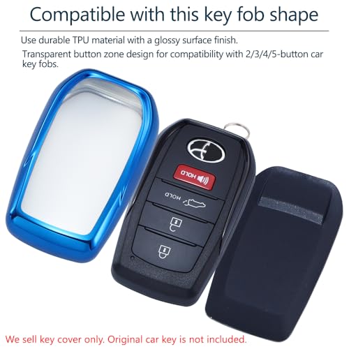 Lcyam Key Fob Cover Remote Case Protector Compatible with Toyota 2025 Camry Hybrid XSE Highlander Corolla Hatchback RAV4 XLE Prius Avalon Remote Key, Black - Image 5
