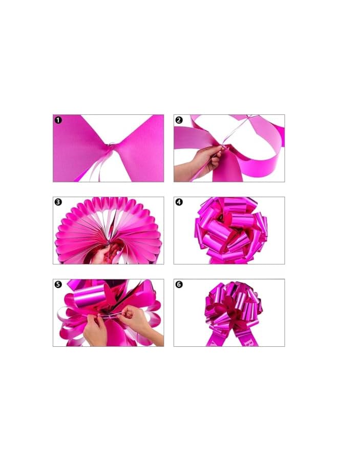 The Bros Large Pull Bows, No Magnets that Scratch, Gift Bows, Giant for Present Bouquet Floral Arrangements Birthday Wedding Decoration(COLOR: PURPLE) - Image 4