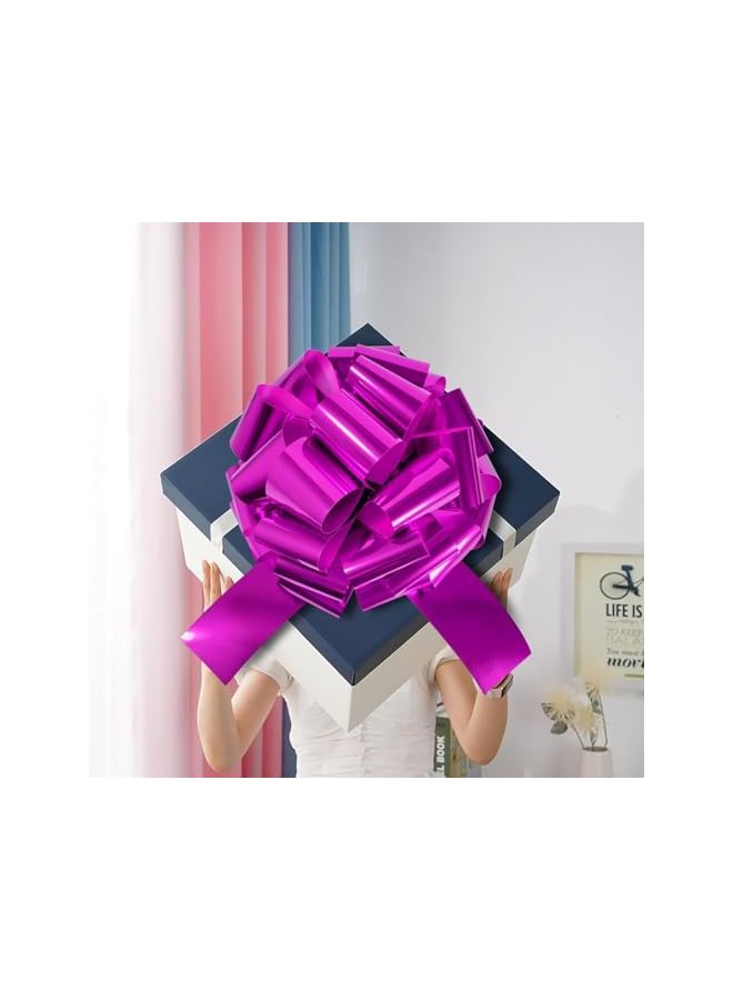 The Bros Large Pull Bows, No Magnets that Scratch, Gift Bows, Giant for Present Bouquet Floral Arrangements Birthday Wedding Decoration(COLOR: PURPLE) - Image 5