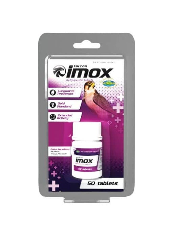 Falcon Imox 50 Tablets | Support for Respiratory and Internal Wellness in Falcons