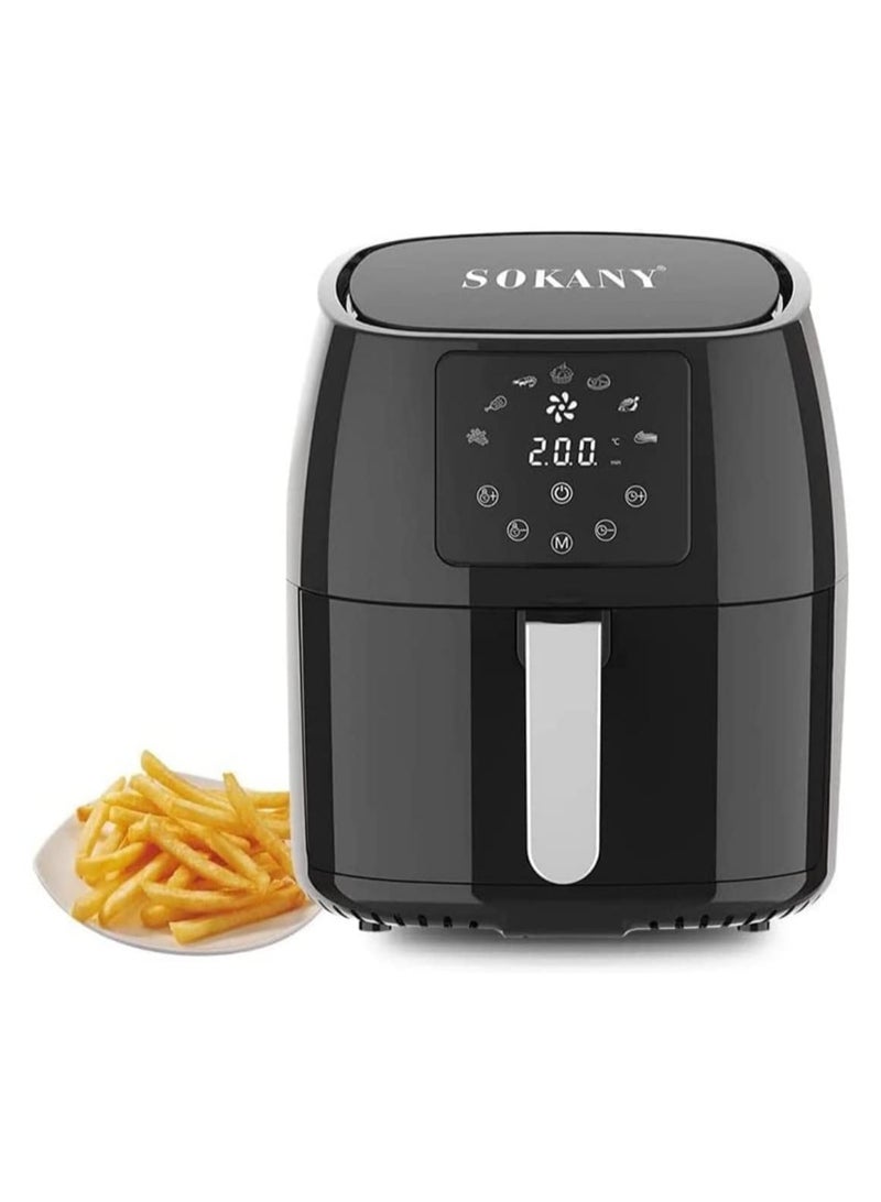 سوكاني مقلاة هوائية رقمية سوكاني SK-8018 سعة 5.0 لتر - 1400 واط، تحكم باللمس، شاشة LED، طهي بدون زيت، أوضاع متعددة الضبط المسبق - Image 1
