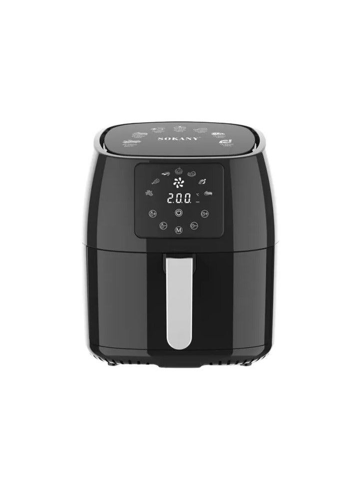 سوكاني مقلاة هوائية رقمية سوكاني SK-8018 سعة 5.0 لتر - 1400 واط، تحكم باللمس، شاشة LED، طهي بدون زيت، أوضاع متعددة الضبط المسبق - Image 4