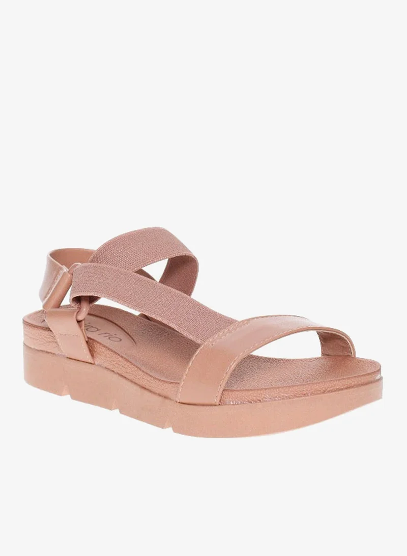 Beira Rio Ladies Flat Sandals Beige | Made In Brazil