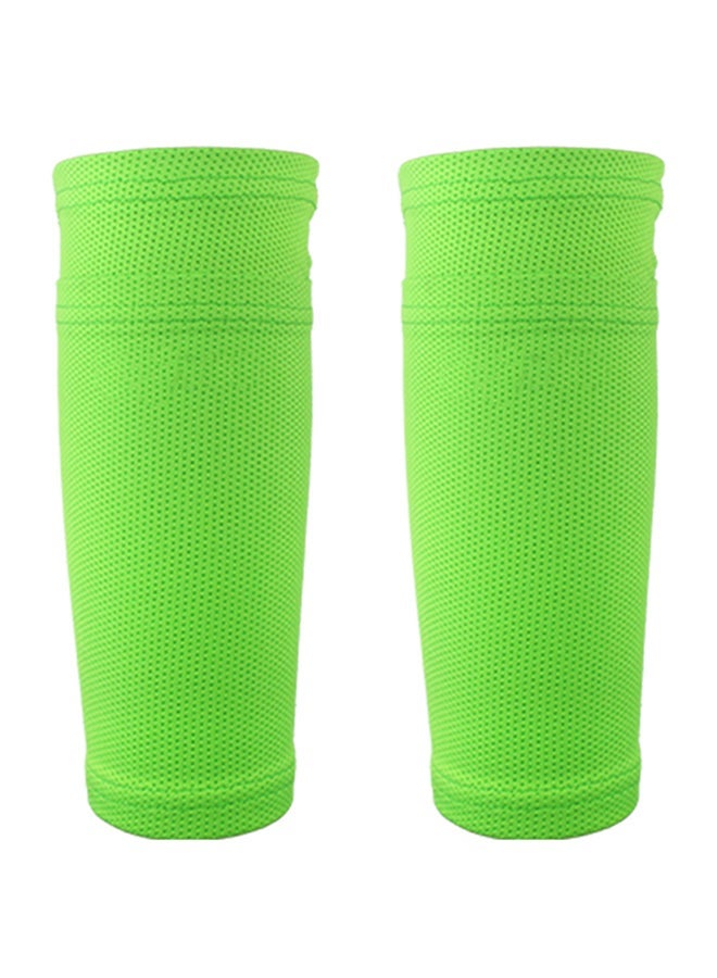 NIBEMINENT 2 PCS Soccer Shin Sleeves Football Calf Socks Breathable Protective with Pocket for Guards - Image 1