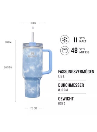Stanley Quencher H2.0 FlowState Stainless Steel Vacuum Insulated Tumbler with Lid and Straw for Water, Iced Tea or Coffee, Smoothie and More, ,Thermobecher limited Edition,40 oz - view 4