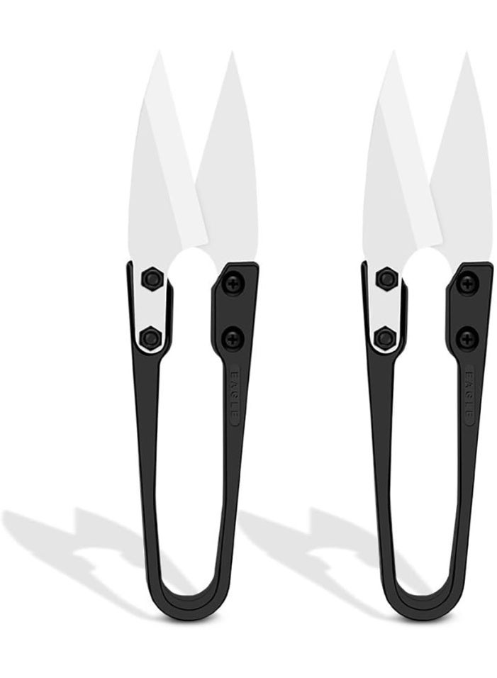 Rubik 2 Pack Ceramic Scissors, Small Snips for Sewing, Mobile Phone Repair, Cable Cutting, Thread Trimming - Image 1