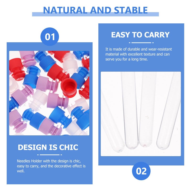 40 Pcs Embroidery Needle Box With Multicolor Caps Sewing Needle Container For Craft Organization And Portable Threading Tool Storage - Image 4