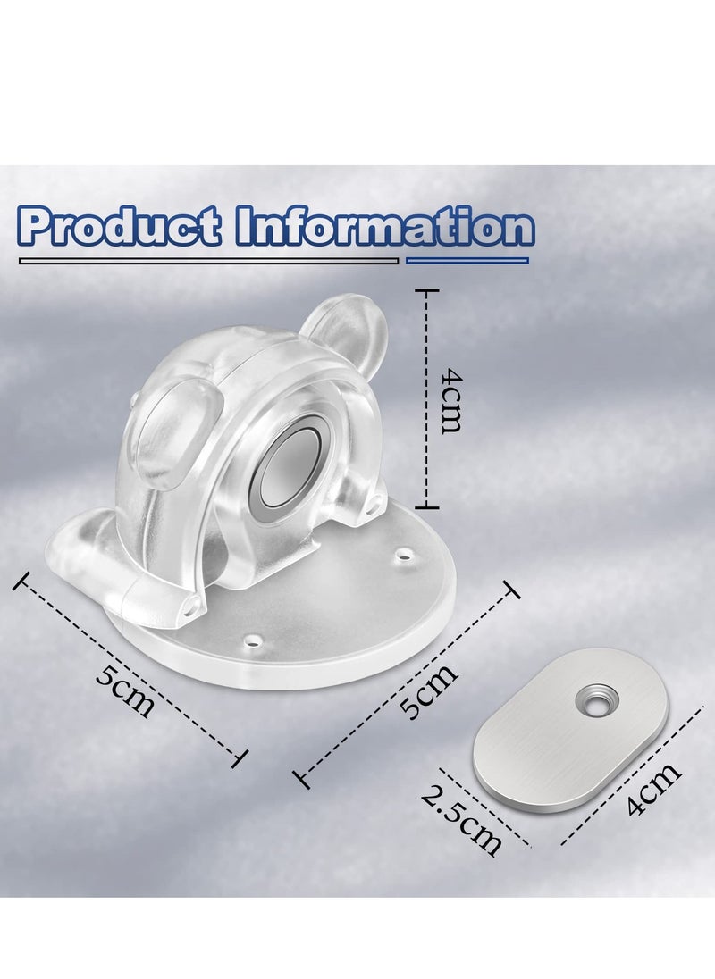 SYOSI Magnetic Door Stopper, Invisible Clear Bear Magentic Floor Door Stop, Keep Door Open, Silent Anti-Collision Stopper, No Drilling for Home Office Bedroom Door Stop (2 Pack)  - Image 2