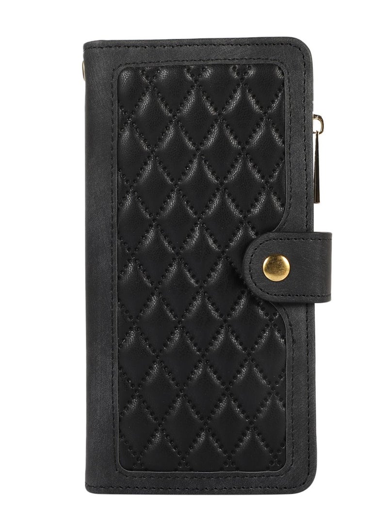 Suteni Flip Cover Card Slots Leather Phone Case for Samsung - Image 1