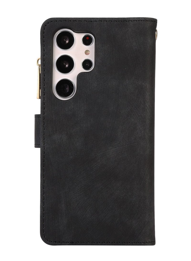 Suteni Flip Cover Card Slots Leather Phone Case for Samsung - Image 2