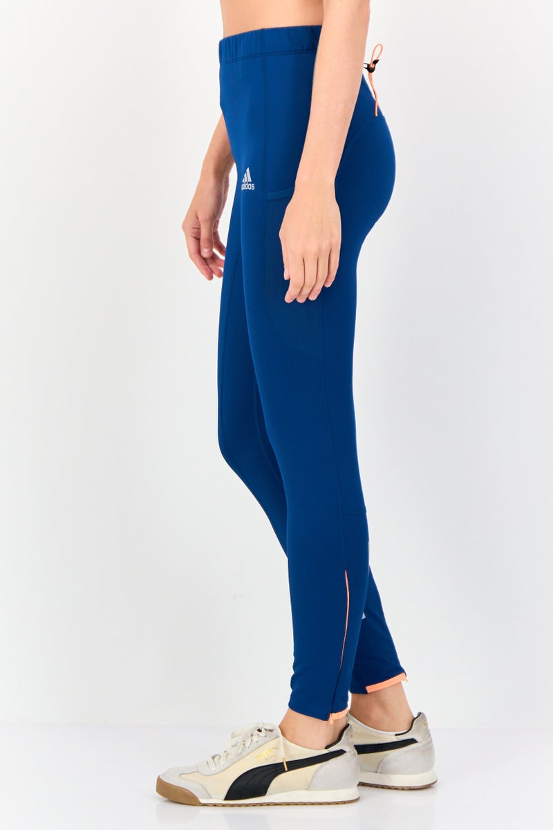 Adidas Women Sportswear Fit Running Leggings, Teal Blue - Image 2