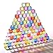 Dinhon 100 Pcs Acrylic Blocks for Toddler 10 Colors Rainbow Gem Blocks 25x25cm Crystal Cubes Stacking Rainbow Toy for Kids 15 Years Old Light Table Blocks Bulk Birthday Gift - Image 2