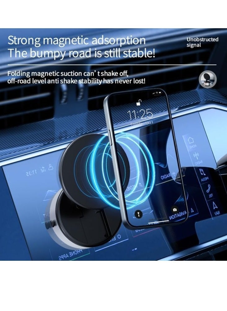 Enhanced Magnetic Car Interior Mount Mobile Phone Holder – 360° Rotation Suction Cup - Image 4