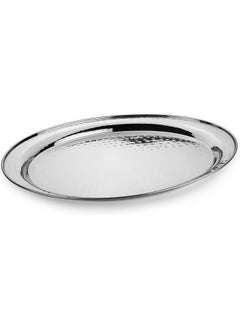 KEDGE Kedge Stainless Steel Hammered Oval Tray, 44.6 cm x 29.6 cm Size  - Image 1