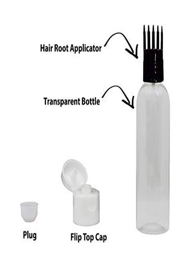 PHARCOS Hair Root Applicator Bottle with Combo Flip To Cap, Plug, Root Applicator 100ml (Leak Proof Transparent Bottle) (Pack of 2) - Image 3