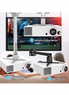 Generic Projector Ceiling Mount, Universal Projector Mount 3 Modes +-15° Tilt - 360° Rotatable - up to 15Kg for LCD DLP Projector  - Image 2