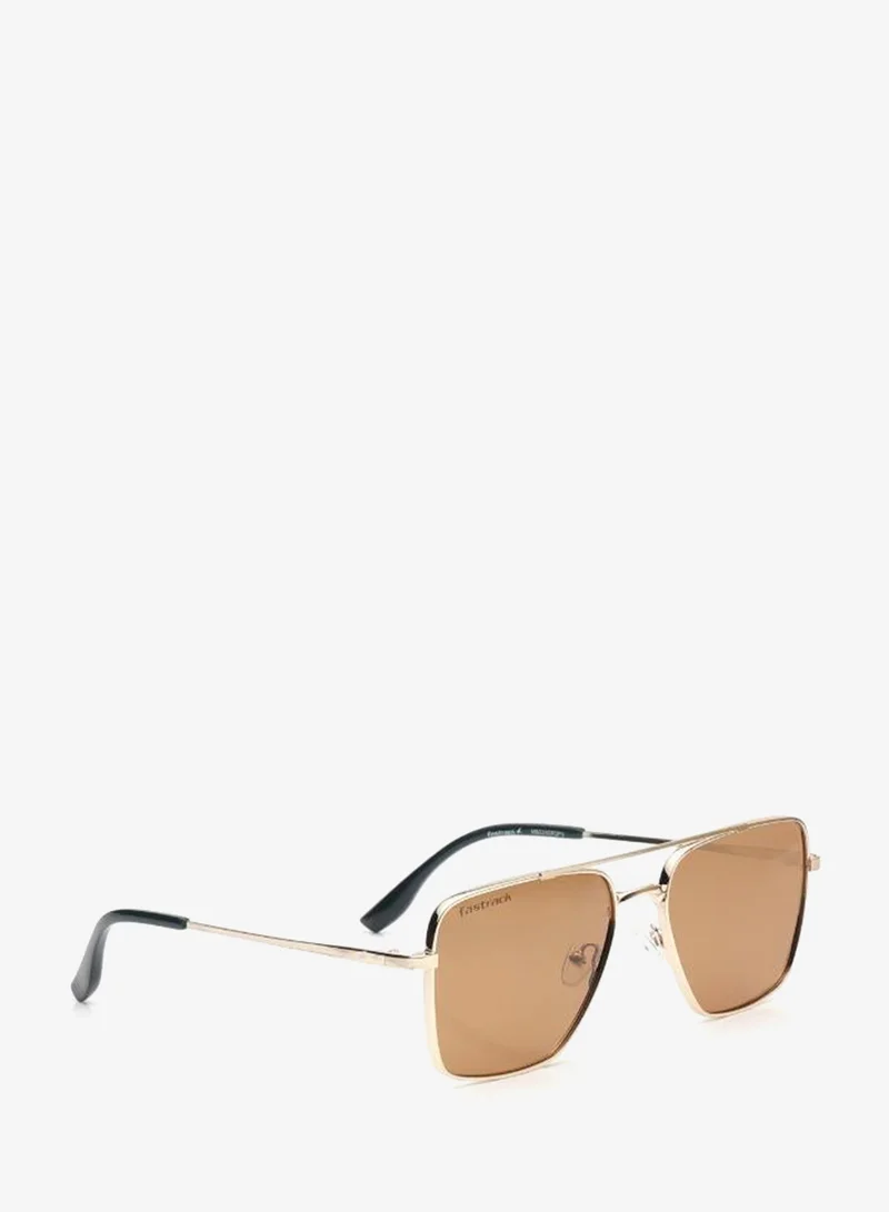 فاستراك Polarized Sunglasses Gold Frame Green Mirror Lens 57mm  - M8033GR3PV