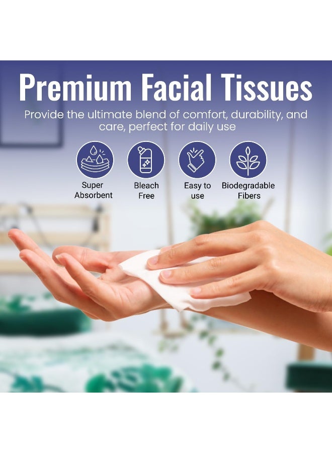 SNH Packing Fresh Facial Tissue Box Pack of 5, 500 Sheets x 2 Ply Each, Total 2500 Sheets - Image 5