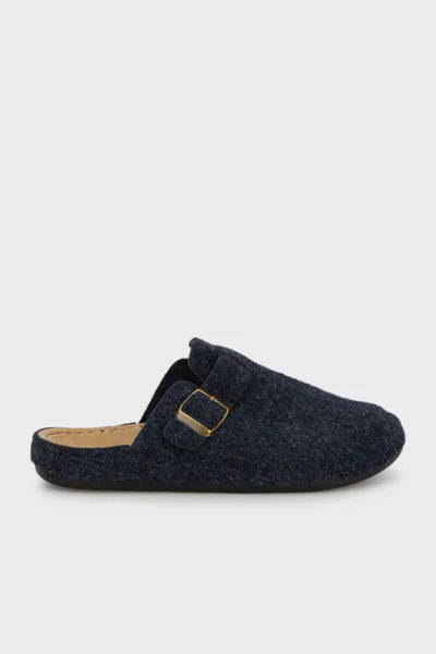 Buratti Belted Felt Winter Home Slippers Men's Slippers 6711003